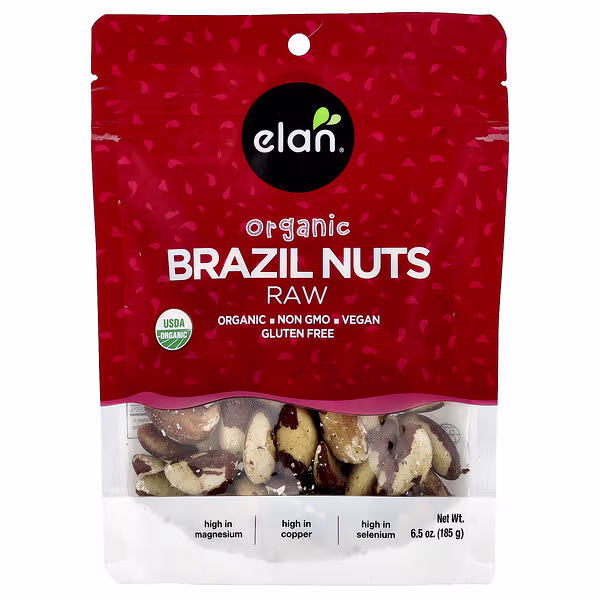 Elan, Organic Brazil Nuts, Raw , 6.5 oz (185 g)