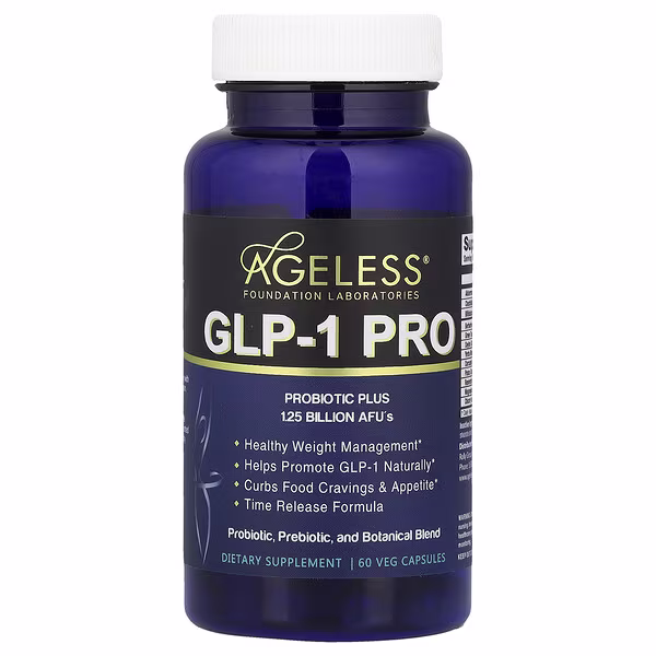 Ageless Foundation Laboratories, GLP-1 PRO, 60 Veg Capsules