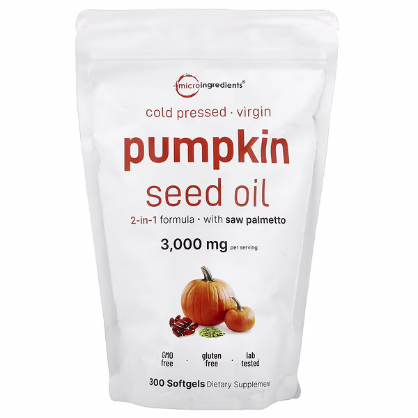 Micro Ingredients, Pumpkin Seed Oil, Cold Pressed, 300 Softgels