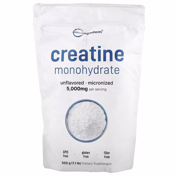 Micro Ingredients, Creatine Monohydrate, Unflavored, 1.1 lb (500 g)