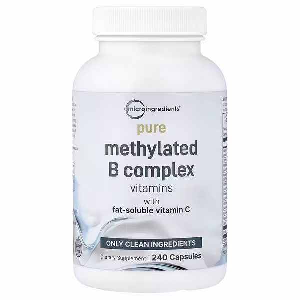 Micro Ingredients, Pure Methylated B Complex Vitamins with Vitamin C, 240 Capsules
