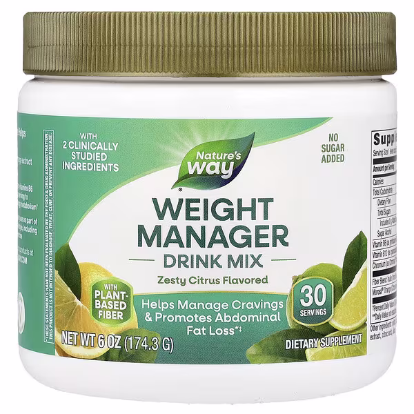 Nature's Way, Weight Manager Drink Mix, Zesty Citrus, 6 oz (174.3 g)