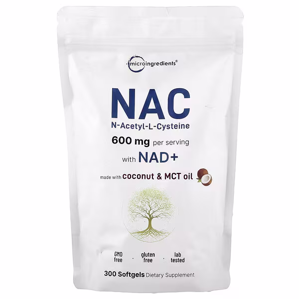 Micro Ingredients, NAC With NAD+, 300 Softgels