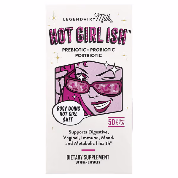 Legendairy Milk, Hot Girl Ish™, Prebiotic, Probiotic, Postbiotic, 50 Billion CFU, 30 Vegan Capsules