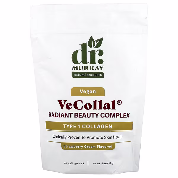 Dr. Murray's, VeCollal®, Vegan Radiant Beauty Complex, Strawberry Cream, 16 oz (454 g)