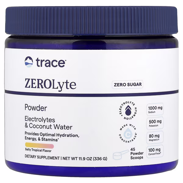 Trace, ZEROLyte Powder, Salty Tropical, 11.9 oz (336 g)