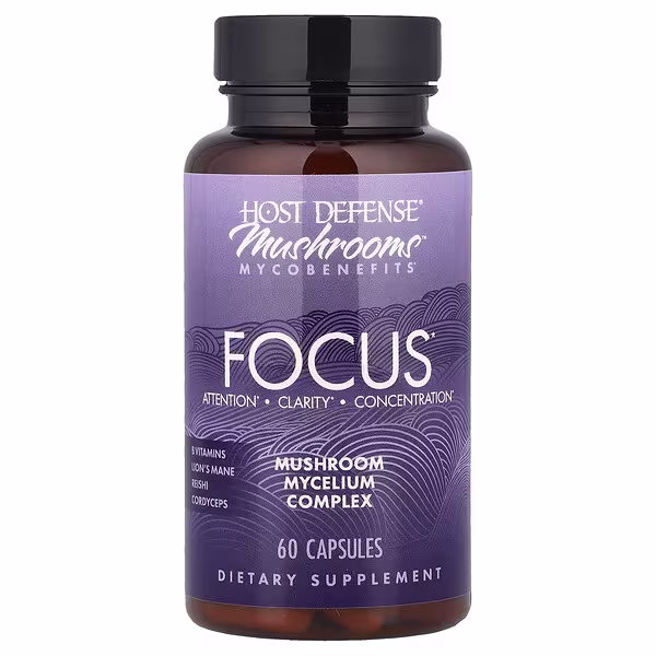 Host Defense, Mushrooms™ Mycobenefits, Focus, 60 Capsules