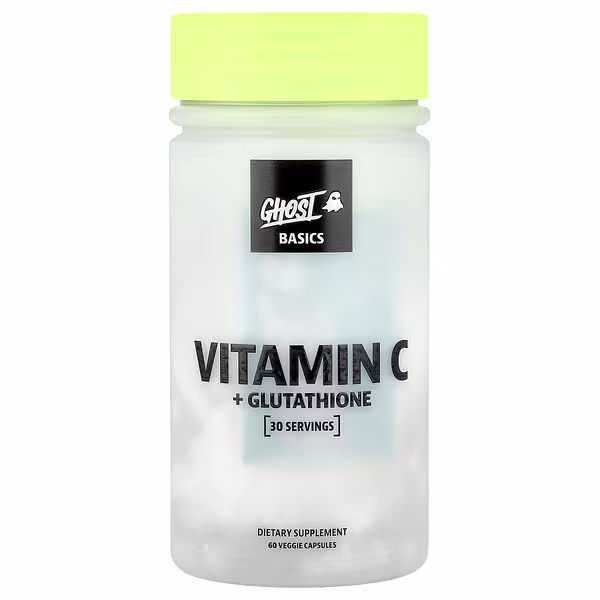 Ghost, Basics, Vitamin C + Glutathione, 60 Veggie Capsules