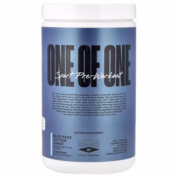 ONE OF ONE, Sport Pre-Workout, Blue Razz Cotton Candy, 17.72 oz (502 g)