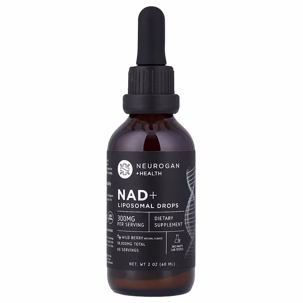 Neurogan Health, NAD+ Liposomal Drops, Wild Berry, 300 mg, 2 oz (60 ml)