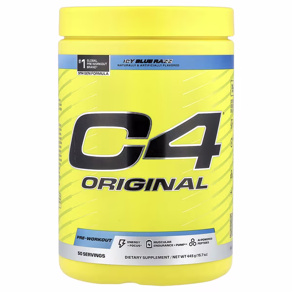 C4 / Cellucor, C4® Original, Pre-Workout, Icy Blue Razz, 15.7 oz (445 g)