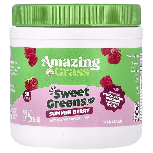 Amazing Grass, Sweet Greens, Summer Berry, 5.29 oz (150 g)