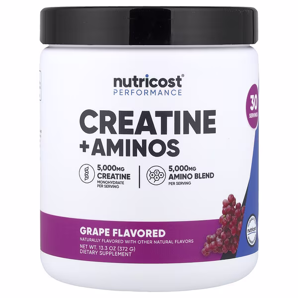 Nutricost, Performance, Creatine + Aminos, Grape, 13.3 oz (372 g)