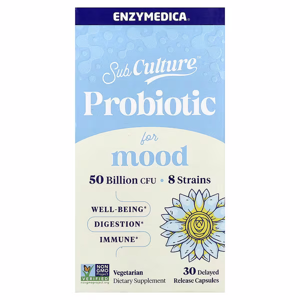 Enzymedica, SubCulture™ Probiotic For Mood, 30 Delayed Release Capsules