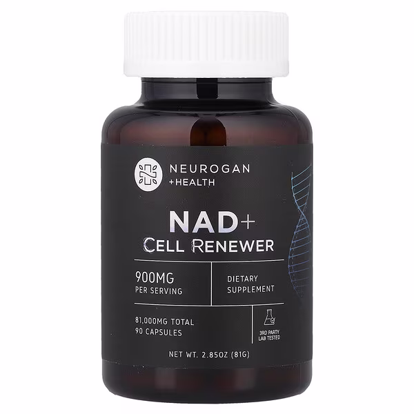 Neurogan Health, NAD+, Cell Renewer, 900 mg, 90 Capsules