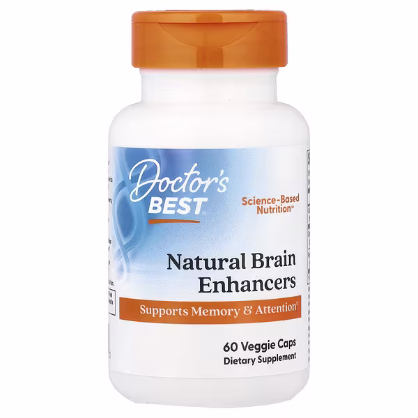 Doctor's Best, Natural Brain Enhancers, 60 Veggie Caps