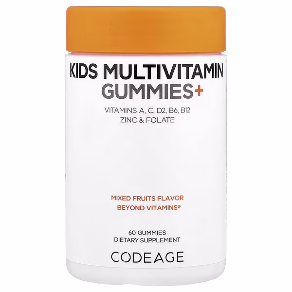 Codeage, Kids Multivitamin Gummies+, Mixed Fruits, 60 Gummies