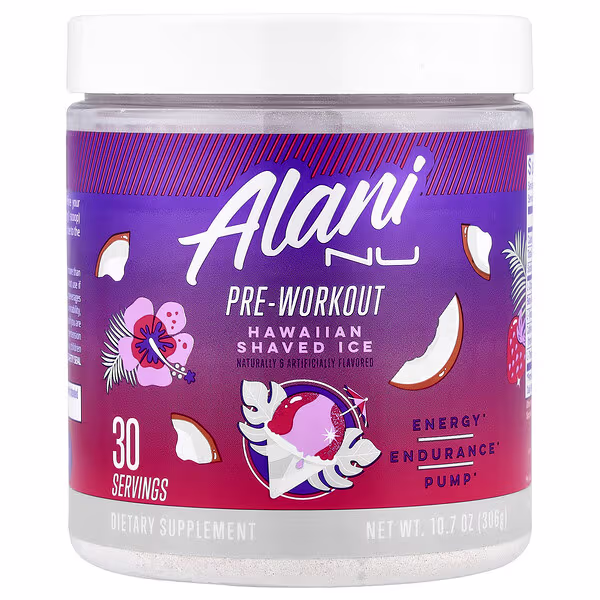 Alani Nu, Pre-Workout, Hawaiian Shaved Ice, 10.7 oz (306 g)