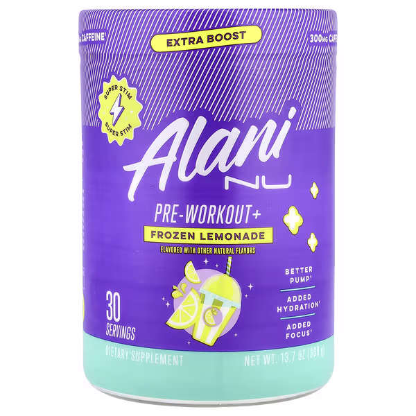 Alani Nu, Pre-Workout+, Frozen Lemonade, 13.7 oz (388 g)