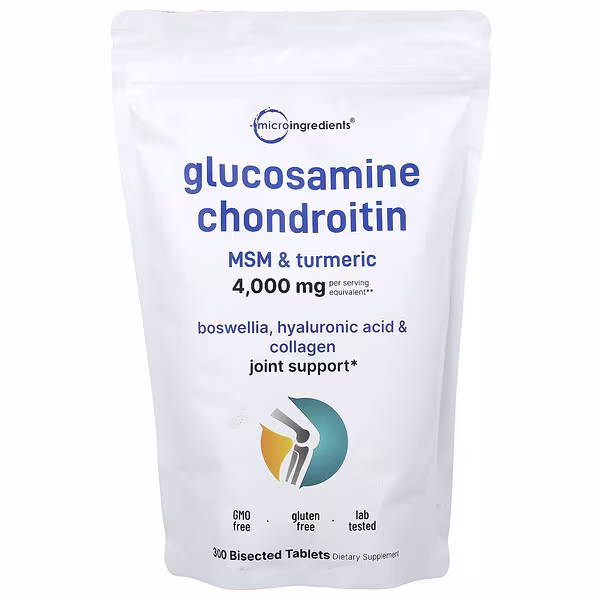 Micro Ingredients, Glucosamine Chondroitin, MSM & Turmeric, 300 Bisected Tablets