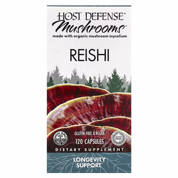 Host Defense, Mushrooms™, Reishi, 120 Capsules