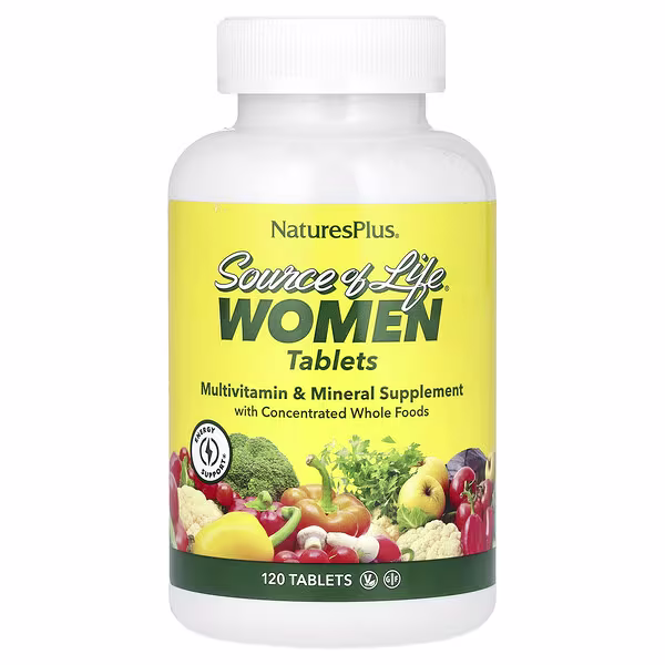 NaturesPlus, Source of Life®, Women, Multivitamin & Mineral Supplement with Concentrated Whole Foods , 120 Tablets