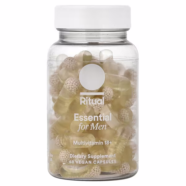 Ritual, Essential For Men, Multivitamin 18+, Mint, 60 Vegan Capsules