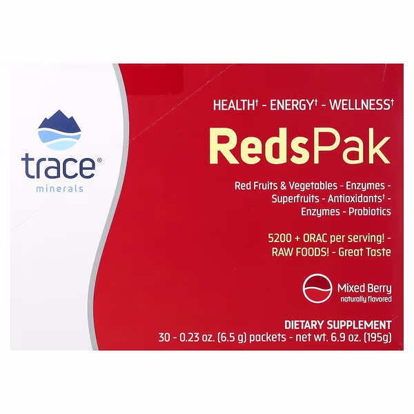 Trace, Reds Pak, Mixed Berry, 30 Packets, 0.23 oz (6.5 g) Each