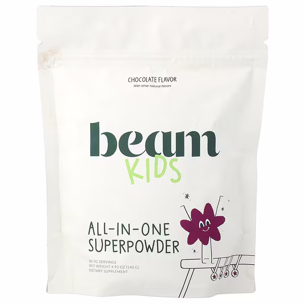 Beam, Kids All-in-One Superpowder, Chocolate, 4.93 oz (140 g)