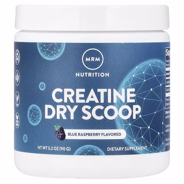 MRM Nutrition, Creatine Dry Scoop, Blue Raspberry, 3.2 oz (90 g)