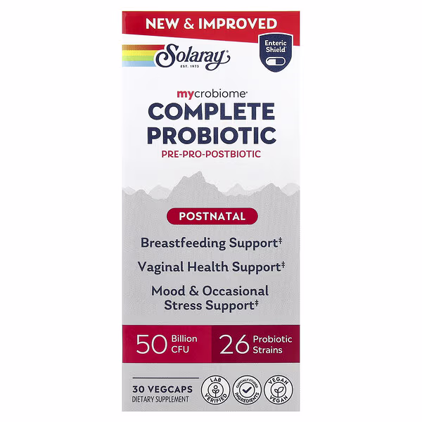 Solaray, Mycrobiome®, Complete Probiotic, Postnatal, 30 VegCaps