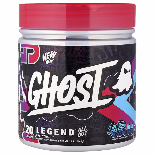 Ghost, Legend® All Out Pre-Workout, Blue Raspberry, 15.5 oz (440 g)