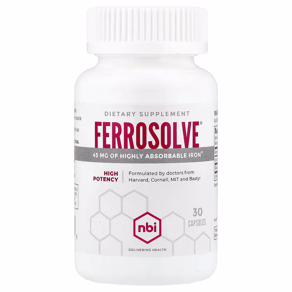 NBI, Ferrosolve®, High Potency, 30 Capsules