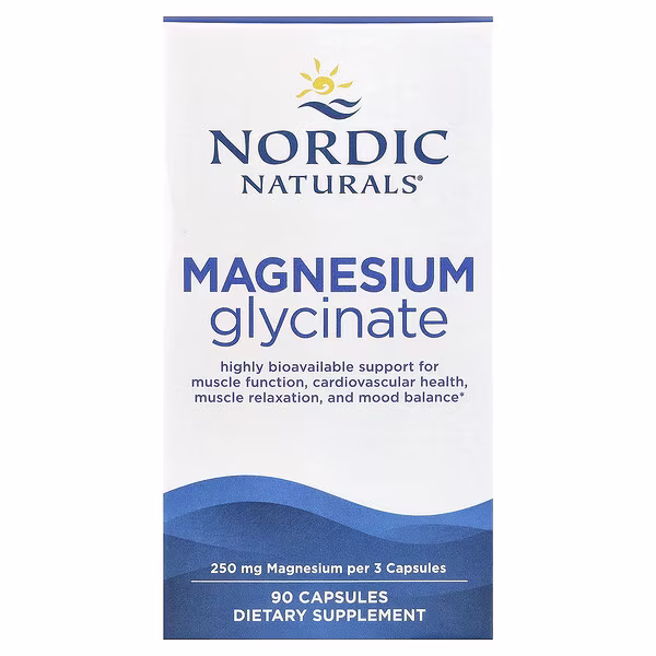 Nordic Naturals, Magnesium Glycinate, 90 Capsules (83 mg per Capsule)