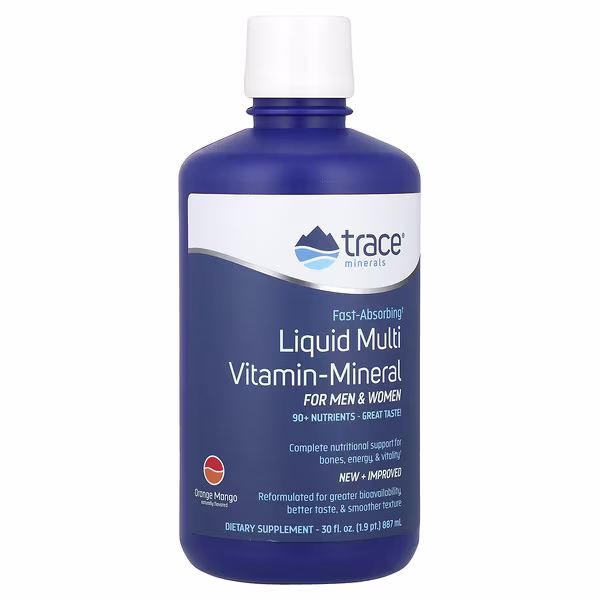 Trace, Liquid Multi Vitamin-Mineral, For Men & Women, Orange Mango, 30 fl oz (887 ml)