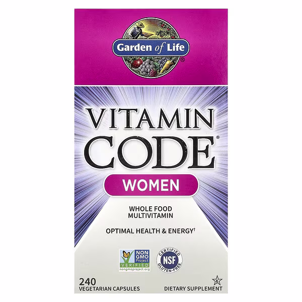 Garden of Life, Vitamin Code®, Whole Food Multivitamin, Women, 240 Vegetarian Capsules