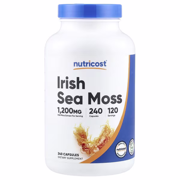 Nutricost, Irish Sea Moss, 240 Capsules (600 mg per Capsule)