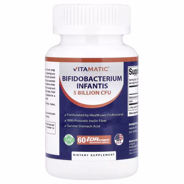 Vitamatic, Bifidobacterium Infantis, 60 DRcaps® Hypromellose Capsules