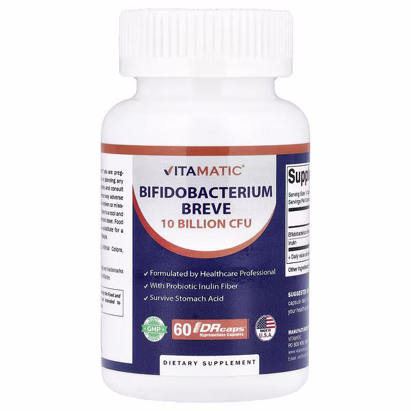Vitamatic, Bifidobacterium Breve , 60 DrCaps® Hypromellose Capsules