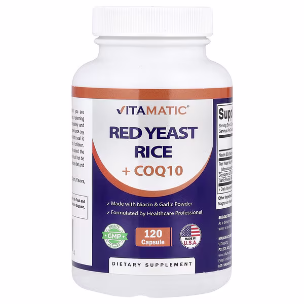 Vitamatic, Red Yeast Rice + CoQ10, 120 Capsules