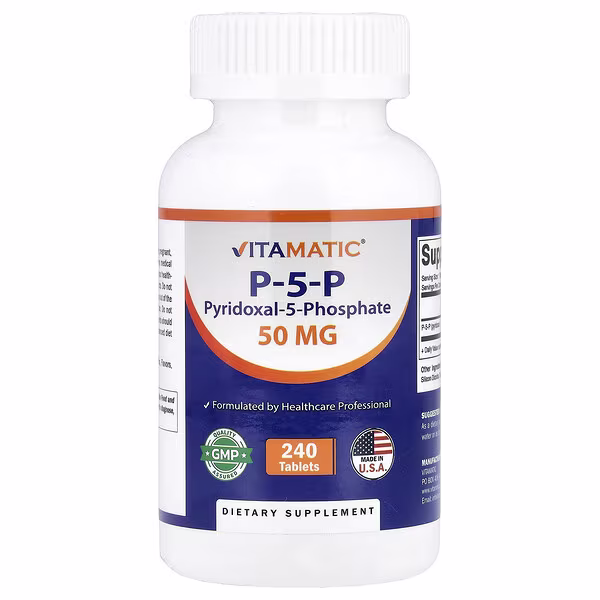 Vitamatic, P-5-P, 50 mg, 240 Tablets