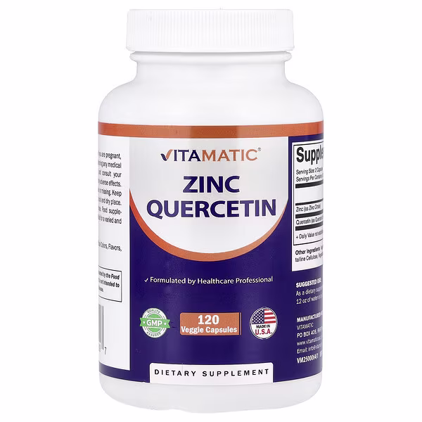 Vitamatic, Zinc Quercetin, 120 Veggie Capsules