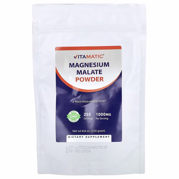 Vitamatic, Magnesium Malate Powder, 8.8 oz (250 g)