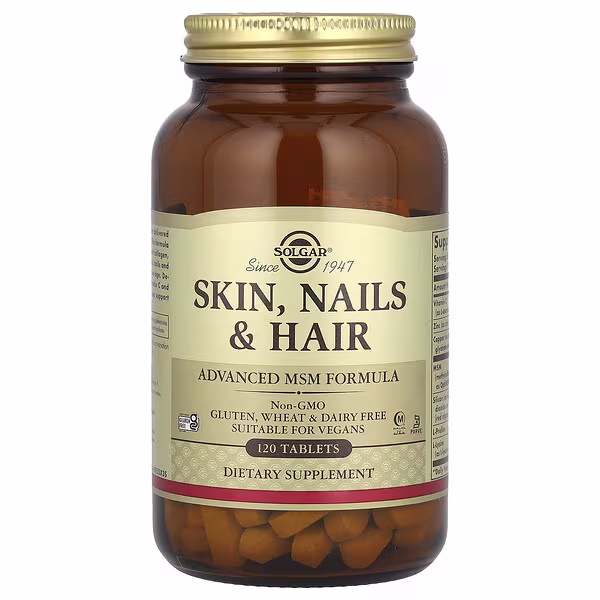 Solgar, Skin, Nails & Hair, Advanced MSM Formula, 120 Tablets