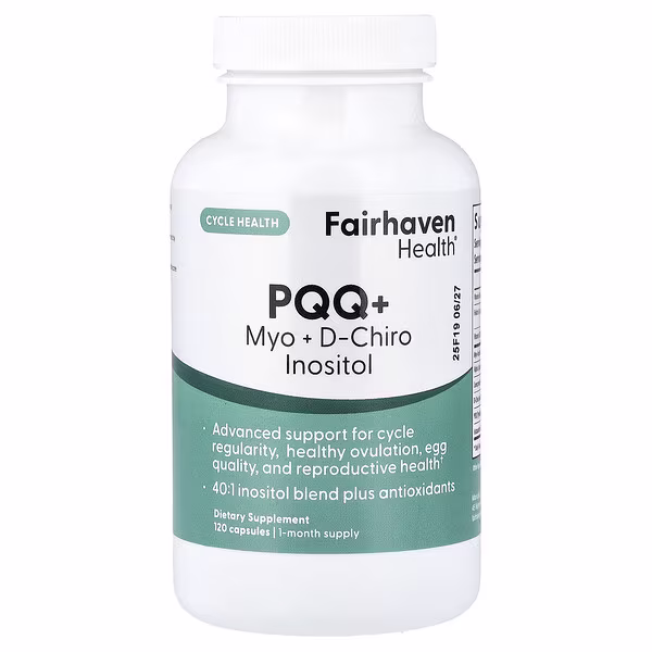 Fairhaven Health, PQQ + Myo + D-Chiro Inositol, 120 Capsules