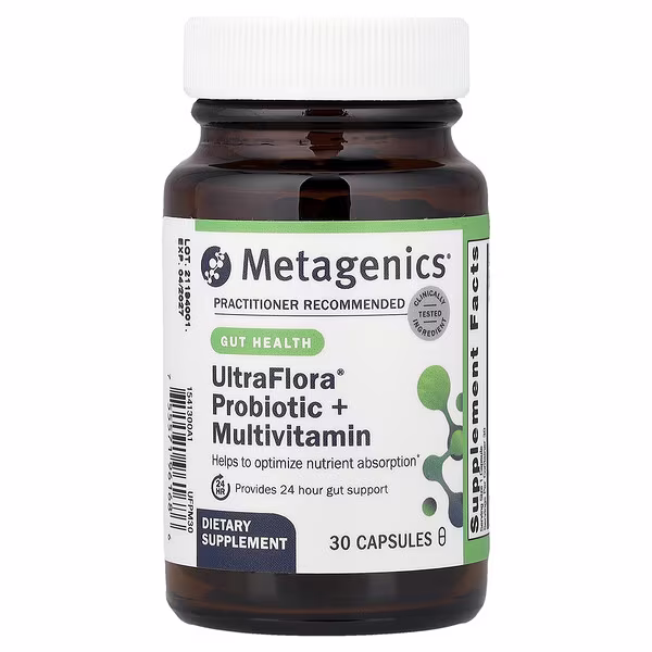 Metagenics, UltraFlora®, Probiotic + Multivitamin, 30 Capsules