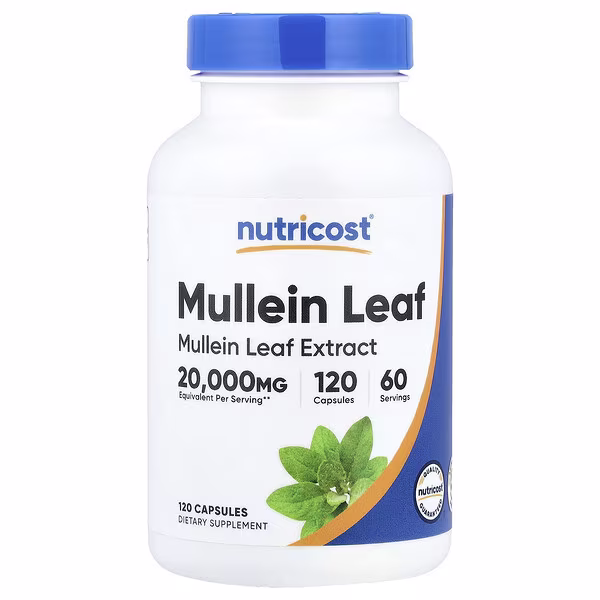 Nutricost, Mullein Leaf, 120 Capsules (500 mg per Capsule)