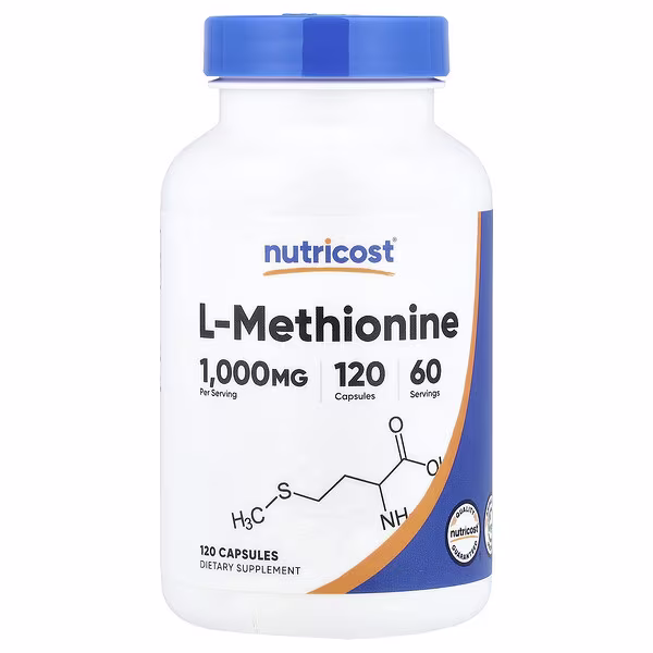 Nutricost, L-Methionine, 120 Capsules (500 mg per Capsule)