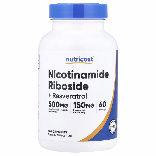 Nutricost, Nicotinamide Riboside + Resveratrol, 120 Capsules