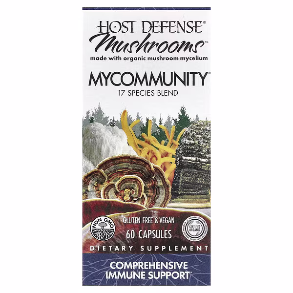 Host Defense, Mushrooms™, MyCommunity®, 60 Capsules